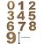 Kit Aplique Números Arial Black em MDF 3cm Altura com 10 peças - Imagem 1