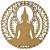 Mandala Ornamentos Buda 15x15cm em MDF - Imagem 1