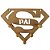 Porta Chaves Super-Herói Pai 13x18cm em MDF - Imagem 1