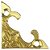 Cantoneira Flor em Metal Dourado M 2,8x2,8cm - Imagem 1