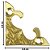 Cantoneira Flor em Metal Dourado M 2,8x2,8cm - Imagem 2