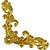 Cantoneira Floral em Metal Dourado 5x5cm - Imagem 1