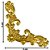 Cantoneira Floral em Metal Dourado 5x5cm - Imagem 2