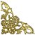 Cantoneira New Floral em Metal Dourado 3,4x3,4cm - Imagem 1