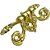 Dobradiça Borboleta Colonial M em Metal Dourado 4,1x3,3cm - Imagem 3