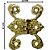 Dobradiça Borboleta Colonial M em Metal Dourado 4,1x3,3cm - Imagem 2