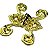 Dobradiça Borboleta Colonial M em Metal Dourado 4,1x3,3cm Kit com 2 peças - Imagem 2