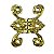 Dobradiça Borboleta Colonial M em Metal Dourado 4,1x3,3cm Kit com 2 peças - Imagem 3