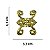 Dobradiça Borboleta Colonial M em Metal Dourado 4,1x3,3cm Kit com 2 peças - Imagem 4