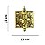 Dobradiça Reta Folhagem M em Metal Dourado 4,5x3,3cm Kit com 2 peças - Imagem 5
