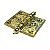 Dobradiça Reta Folhagem M em Metal Dourado 4,5x3,3cm Kit com 2 peças - Imagem 3