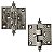 Dobradiça Reta Folhagem M em Metal Niquel 4,5x3,3cm Kit com 2 peças - Imagem 4