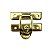 Fecho Alavanca de Encaixe G em Metal Dourado 3,9x3,4cm Kit com 2 peças - Imagem 4