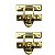 Fecho Alavanca de Encaixe G em Metal Dourado 3,9x3,4cm Kit com 2 peças - Imagem 1