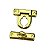 Fecho Cadeado G em Metal Dourado 4,1x3,4cm Kit com 2 peças - Imagem 4