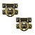 Fecho Cadeado G em Metal Ouro Velho 4,1x3,4cm Kit com 2 peças - Imagem 1