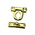 Fecho Cadeado P em Metal Dourado 2,7x2,4cm Kit com 2 peças - Imagem 4