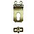 Fecho Porta Cadeado em Metal Dourado 4x2cm - Imagem 2