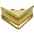 Pezinho Cantoneira Ovalada em Metal Dourado 2,6x2,6cm - Imagem 1