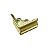 Pezinho Cantoneira Ovalada em Metal Dourado 2,6x2,6cm Kit com 4 Peças - Imagem 2