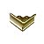 Pezinho Cantoneira Ovalada em Metal Dourado 2,6x2,6cm Kit com 4 Peças - Imagem 4