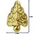Pezinho Cantoneira Romano em Metal Dourado G 3x4cm - Imagem 2