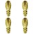 Pezinho Egípcio Bota em Metal Dourado 1,8x4,5cm Kit com 4 peças - Imagem 1