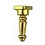 Pezinho Torneado Coluna em Metal Dourado 2,5x1,3cm Kit com 4 peças - Imagem 3