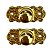 Puxador Bolinha / Pezinho Bolinha em Metal Dourado 2,8x1,2cm Kit com 2 peças - Imagem 1