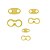 Jogo Cortadores Blue Star Óculos Redondo com 6 unidades de Pasta Americana e Biscuit e Confeitaria - Imagem 1