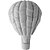Aplique Balão Frisado 5x3,5cm com 3 unidades Resina - Imagem 2