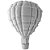 Aplique Balão Redondo 4,8x3,5cm com 3 unidades Resina - Imagem 2