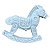 Aplique Cavalo de Balanço Estrela 6,5x5,5cm Resina - Imagem 2