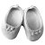 Aplique Par de Sapatos de Bebê com Laço 8,5x7x3cm Resina - Imagem 2