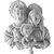 Aplique Sagrada Família 4,3x3,8cm com 2 unidades Resina - Imagem 2