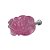 Puxador de Gaveta Botão de Rosa 2x2cm Resina Transparente Rosa - Imagem 1