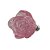 Puxador de Gaveta Flor Rosa 2,5x2,5cm Resina Transparente Rosa - Imagem 1