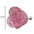 Puxador de Gaveta Flor Rosa 3,5x3,5cm Resina Transparente Rosa - Imagem 3