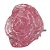 Puxador de Gaveta Flor Rosa 4,5x4,5cm Resina Transparente Rosa - Imagem 1