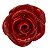 Puxador de Gaveta Rosa Vermelho 4,5x4,5cm Resina - Imagem 1