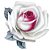 Aplique Litoarte APM8-1263 8cm Rosa Branca - Imagem 1