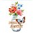 Aplique Litoarte APM8-1346 8cm Flores no Campo Pote com Flores Viva o Agora - Imagem 1