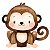 Aplique Litoarte APM8-1393 8cm Meu Safari Macaco - Imagem 1