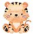 Aplique Litoarte APM8-1396 8cm Meu Safari Tigre - Imagem 1