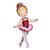 Aplique Litoarte APM8-583 8cm Bailarina de Vestido Vermelho - Imagem 1