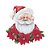 Aplique Litoarte APMN8-067 8cm Natal Papai Noel e Poinsétias - Imagem 1