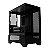 GABINETE GAMER PICHAU MAGPIE 4B PRETO LATERAL DE VIDRO (SEM FANS) - Imagem 1