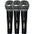 kit 3 Microfones Com Fio De Mão Dinâmico 48-3 - CSR - Imagem 1