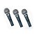 Kit com 3 Microfone Com Fio Dinâmico TRIO-50B SW - TSI - Imagem 2