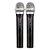 Microfone Profissional de Mão Duplo Sem fio VHF VWS-20 PLUS - VOKAL - Imagem 2